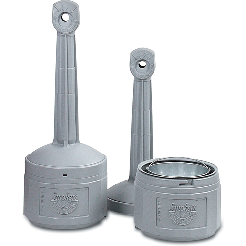 Smokers Cease-Fire&reg; Cigarette Butt Receptacle, Free-Standing, Plastic, 4 US gal. Capacity, 38-1/2" Height Seagulf Marine Industries Inc.