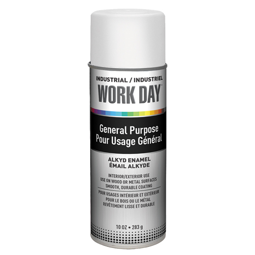 Industrial Work Day Paint, White, Very Flat, 10 oz., Aerosol Can Seagulf Marine Industries Inc.