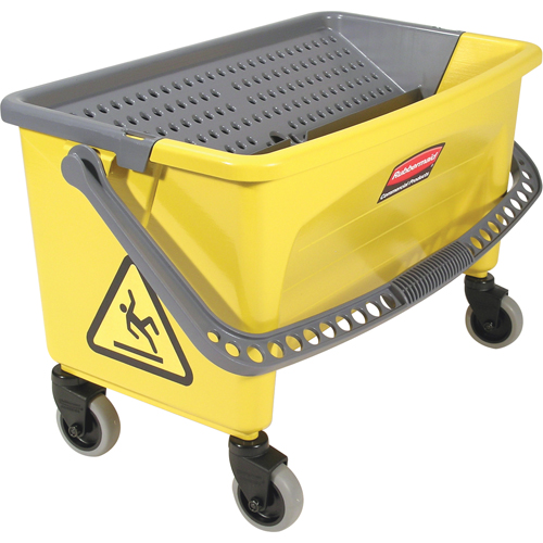 Seaux avec plaque essoreuse pour produits en microfibres, Pression vers le bas, 10,75 gal. US (43 Quart), Jaune Seagulf Marine Industries Inc.