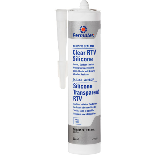 Clear RTV Adhesive Sealant, 300 ml, Cartridge, Clear Seagulf Marine Industries Inc.