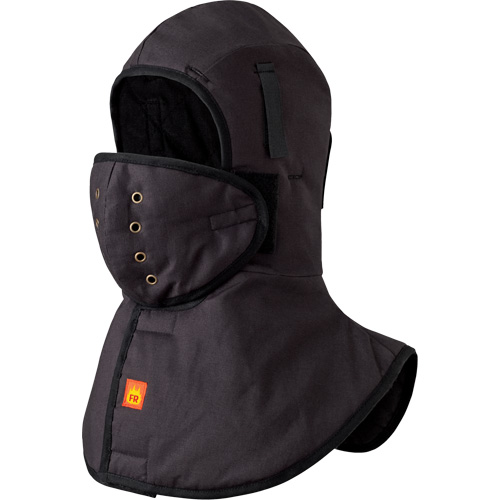5565A Heavy-Duty Flame Resistant Long Neck Hardhat Liner, Black, Cotton Seagulf Marine Industries Inc.
