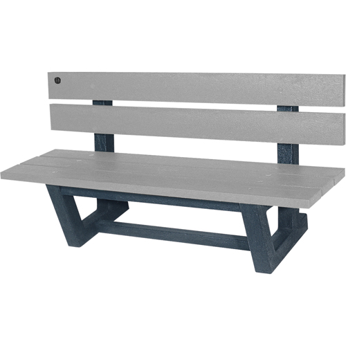 Bancs de parc d'ext&eacute;rieur, Plastique recycl&eacute;, 72" lo x 23-3/16" la x 29-13/16" h, Gris Seagulf Marine Industries Inc.