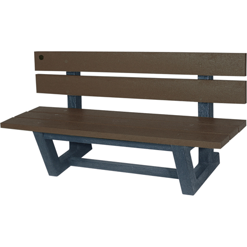 Bancs de parc d'ext&eacute;rieur, Plastique recycl&eacute;, 60" lo x 22-13/16" la x 29-13/16" h, Ombre Seagulf Marine Industries Inc.