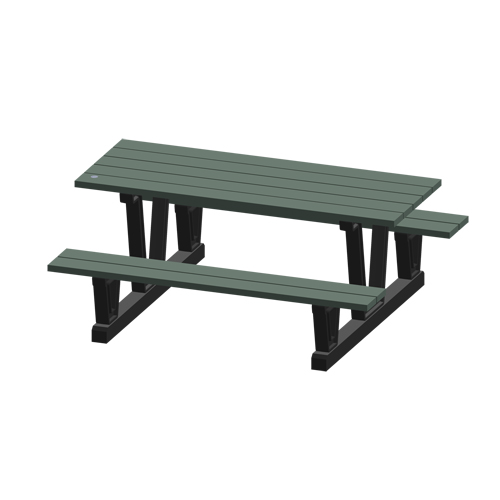Tables de pique-nique d'ext&eacute;rieur en plastique recycl&eacute;, 72" lo x 60-5/16" la, Gris Seagulf Marine Industries Inc.
