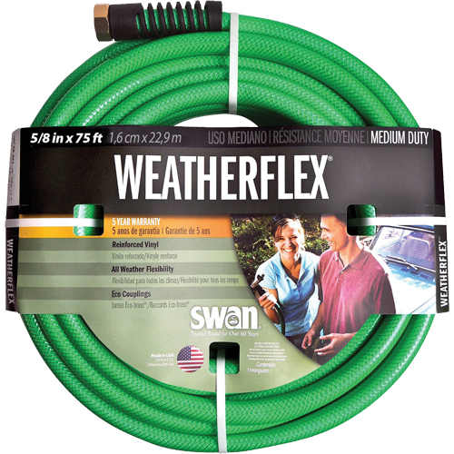 Weatherflex Medium Duty Garden Hoses, Vinyl, 5/8" dia. x 75' Seagulf Marine Industries Inc.