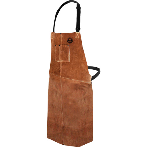 Leather Welding Apron, Bib, 36" L, Brown Seagulf Marine Industries Inc.