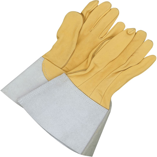 Gants de soudage &agrave; l'arc TIG en cuir de daim retourn&eacute; Gander Brand, Cuir fleur de daim, Taille 10 Seagulf Marine Industries Inc.