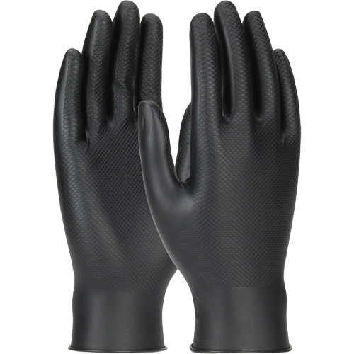 Grippaz Skins Ambidextrous Disposable Gloves, Large, Nitrile, 6-mil, Powder-Free, Black Seagulf Marine Industries Inc.