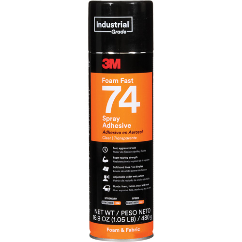 Foam Fast 74 Spray Adhesive, Clear, Aerosol Can Seagulf Marine Industries Inc.