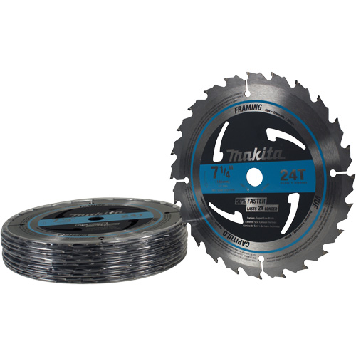 Lame de scie circulaire pour charpente &agrave; pointes au carbure, 7-1/4", 24 dents, Pour Bois Seagulf Marine Industries Inc.