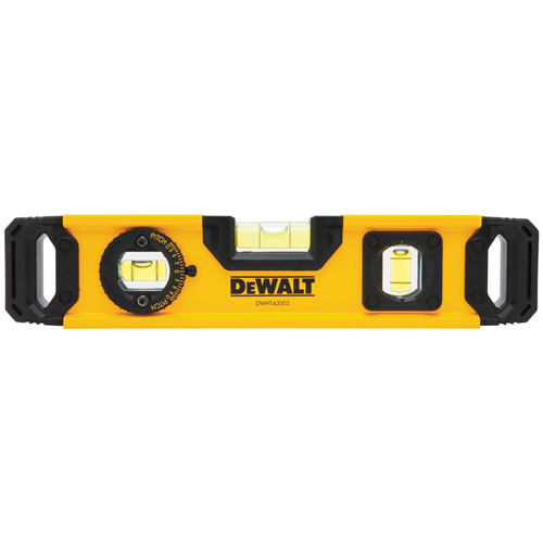 Torpedo Level, 9" L, Aluminum, 3 Vials, Magnetic Seagulf Marine Industries Inc.