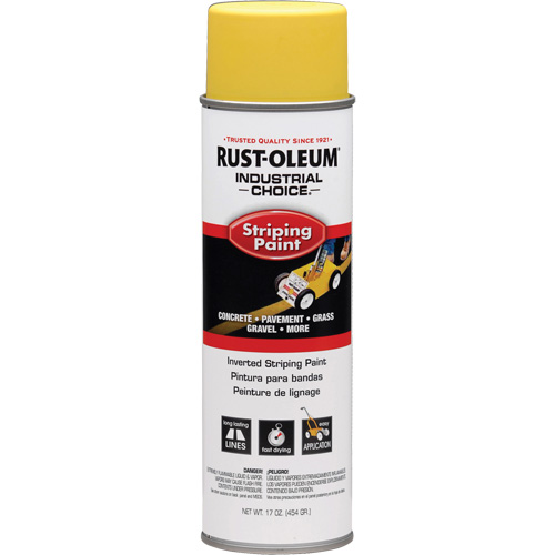 Peinture de traçage en a&eacute;rosol syst&egrave;me S1600 Industrial Choice applicable en position invers&eacute;e, Jaune, 18 oz, Canette a&eacute;rosol Seagulf Marine Industries Inc.