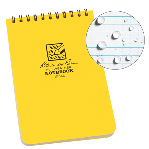 Carnet de notes de poche &agrave; spirale, Couverture souple, Jaune, 100 Pages, 4" , 6"  Seagulf Marine Industries Inc.