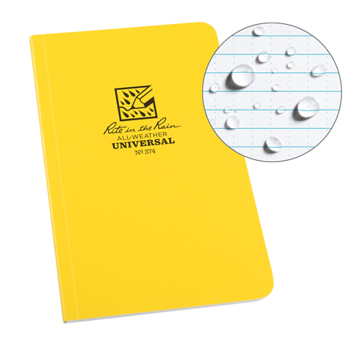 Livre reli&eacute; Field-Flex, Couverture souple, Jaune, 128 Pages, 4-5/8" , 7-1/4"  Seagulf Marine Industries Inc.