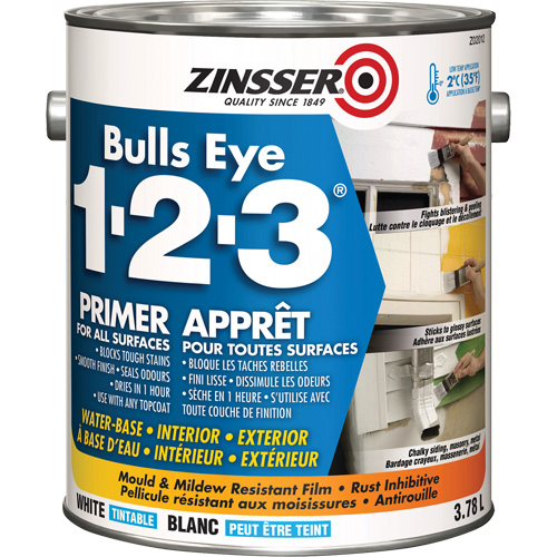 Appr&ecirc;t &agrave; base deau Bulls Eye 1-2-3, 3,78 L, Gallon, Blanc Seagulf Marine Industries Inc.