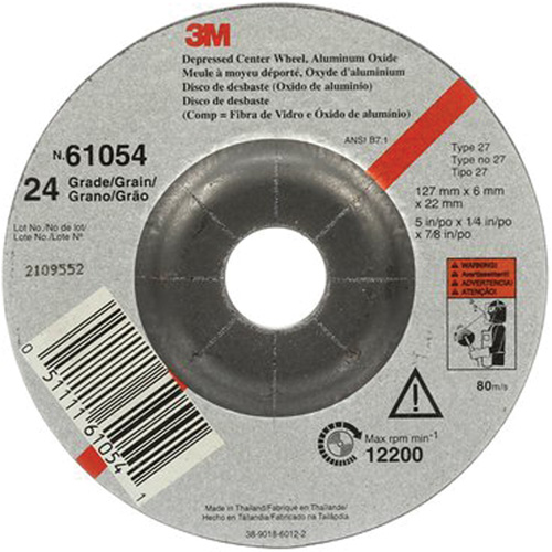 Depressed Centre Grinding Wheel, 5" x 27, Aluminum Oxide Seagulf Marine Industries Inc.