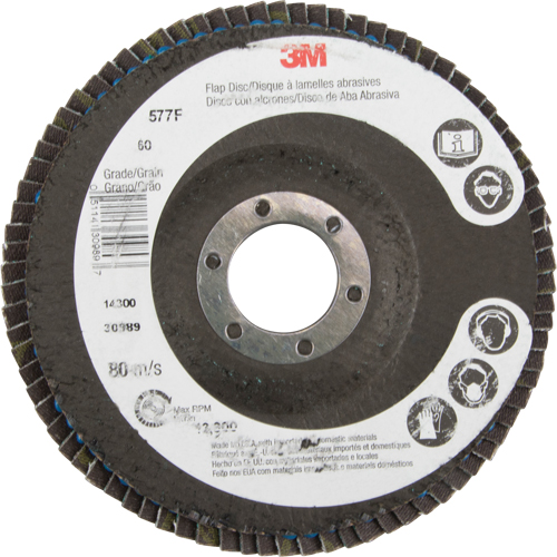 Disques &agrave; lamelles 577F, 4-1/2" x 7/8", Type 29, Grain 60, Zirconium Seagulf Marine Industries Inc.