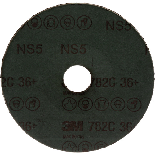 Disque en fibre 782C, Grain de c&eacute;ramique, 36+, 5" Dia x 7/8" Arbre Seagulf Marine Industries Inc.