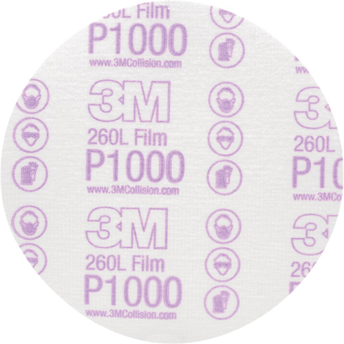 Hookit Finishing Film Disc, 6" Dia., P1000 Grit, Aluminum Oxide, Film Seagulf Marine Industries Inc.