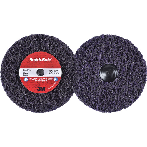 Scotch-Brite Roloc+ Clean & Strip XT Pro Disc, 4" Dia., Extra Coarse Grit, Silicon Carbide Seagulf Marine Industries Inc.