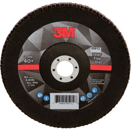 Disque &agrave; lamelles &agrave; changement rapide 769F, 7" x 7/8", Type 29, Grain 40+, Oxyde d'aluminium/C&eacute;ramique Seagulf Marine Industries Inc.