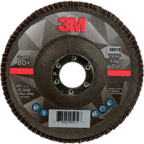 Disque &agrave; lamelles &agrave; changement rapide 769F, 5" x 7/8", Type 27, Grain 80+, C&eacute;ramique Seagulf Marine Industries Inc.