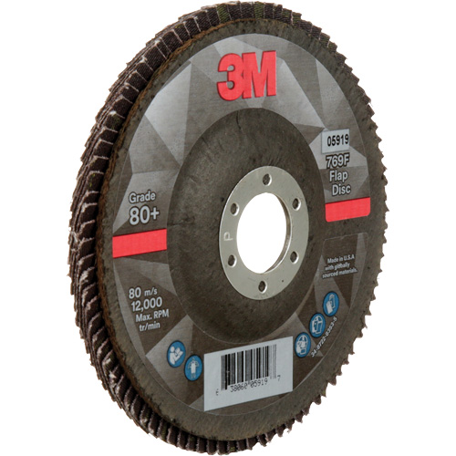 Disque &agrave; lamelles &agrave; changement rapide 769F, 5" x 7/8", Type 27, Grain 80+, C&eacute;ramique Seagulf Marine Industries Inc.