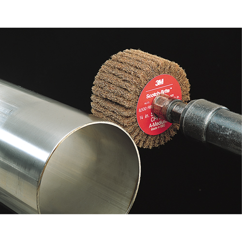Scotch-Brite Flap Brushes, 2" Dia. x 1" W, 1/4" Arbor, Aluminum Oxide Seagulf Marine Industries Inc.