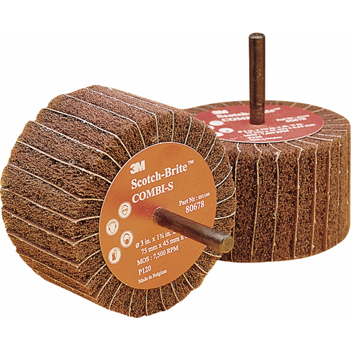 Combi Wheels, 3" Dia. x 1-3/4" W, 1/4" Arbor, Aluminum Oxide Seagulf Marine Industries Inc.