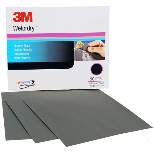 Wetordry Abrasive Sheet, 9" x 11", P220 Grit, Aluminum Oxide Seagulf Marine Industries Inc.