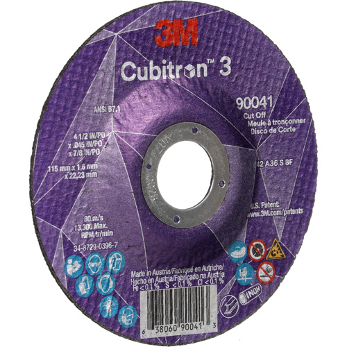 Cubitron 3 Cut-Off Wheel, 4-1/2" x 0.045", 7/8" Arbor, Type T27, Ceramic, 13300 RPM Seagulf Marine Industries Inc.