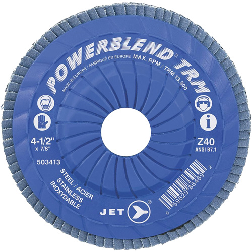 Disque &agrave; lamelles ajustables TRM Powerblend, 4-1/2" x 7/8", Type 29, Grain Z40, Zirconium Seagulf Marine Industries Inc.