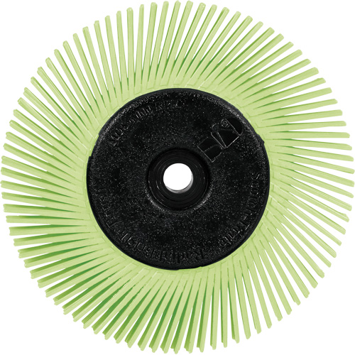Brosse radiale en soies de pr&eacute;cision type A PN-RB avec adaptateur Scotch-Brite , C&eacute;ramique, Grain 50+, 6" dia. Seagulf Marine Industries Inc.