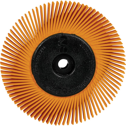Brosse radiale en soies de pr&eacute;cision type A PN-RB avec adaptateur Scotch-Brite , C&eacute;ramique, Grain 80+, 6" dia. Seagulf Marine Industries Inc.