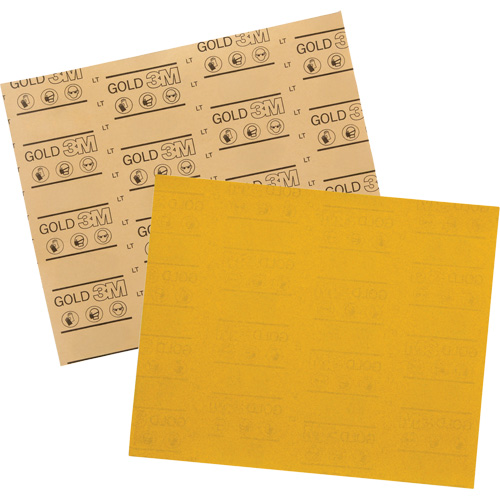 Feuille abrasive dor&eacute;e 12544, 9" x 11", Grain 220, Oxyde d'aluminium Seagulf Marine Industries Inc.