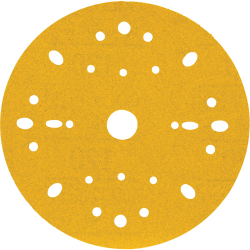 Hookit Gold Abrasive Disc, 6" Dia., 120 Grit, Aluminum Oxide, C-Weight Seagulf Marine Industries Inc.