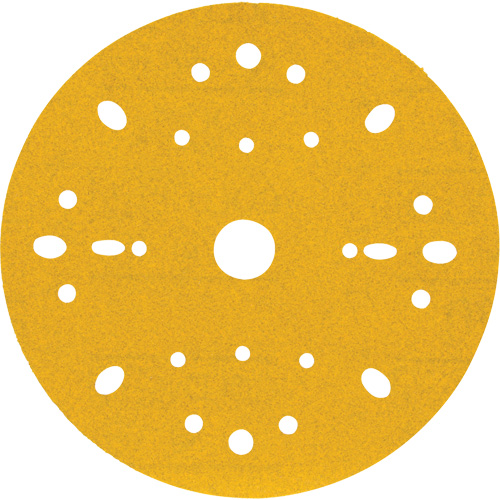 Hookit Gold Abrasive Disc, 6" Dia., 180 Grit, Aluminum Oxide, C-Weight Seagulf Marine Industries Inc.