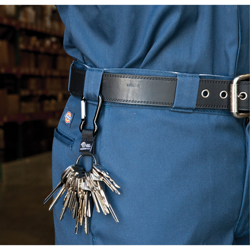 Split Ring Key Holder, Zinc Alloy Metal, 4-1/2" Cable, Carabiner Attachment Seagulf Marine Industries Inc.