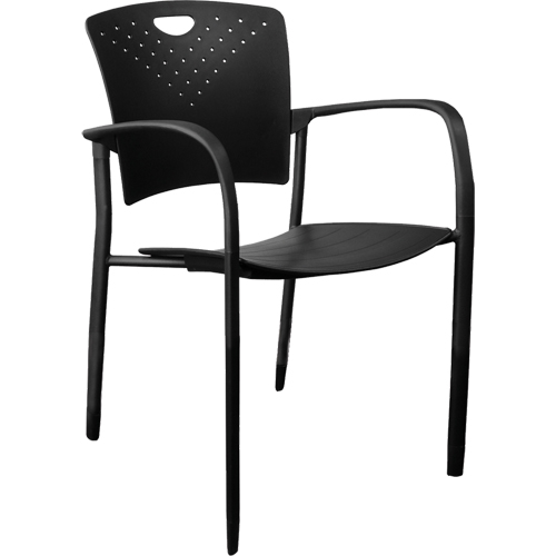 MaxX StaxX Stackable Chairs, Polypropylene, 17-1/4" High, 275 lbs. Capacity, Black Seagulf Marine Industries Inc.