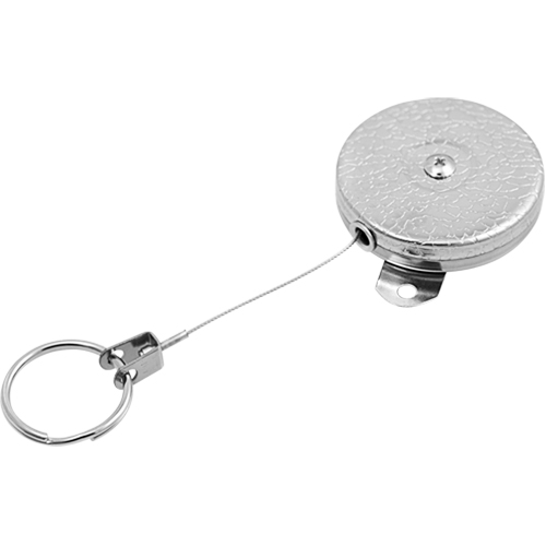 Self Retracting Key Chains, Chrome, 48" Cable, Mounting Bracket Attachment Seagulf Marine Industries Inc.