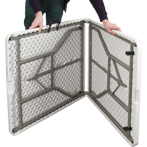 Fold-in-Half Table, Rectangular, 72" L x 30" W, Polyethylene, White Seagulf Marine Industries Inc.