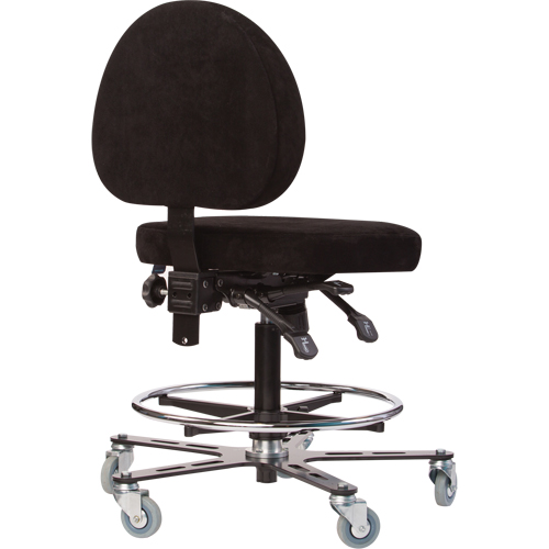 TF180 Welding Grade Ergonomic Stools, Suede, Black, 300 lbs. Capacity Seagulf Marine Industries Inc.