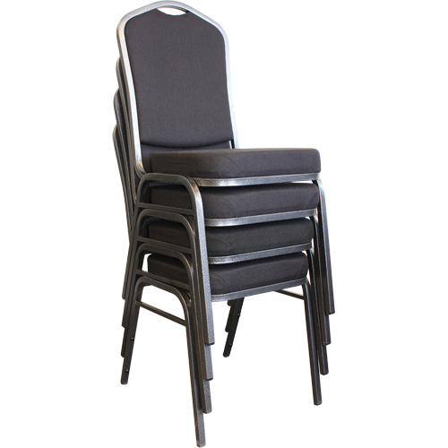 Stacking Chairs, Fabric, 37" High, 275 lbs. Capacity, Black Seagulf Marine Industries Inc.