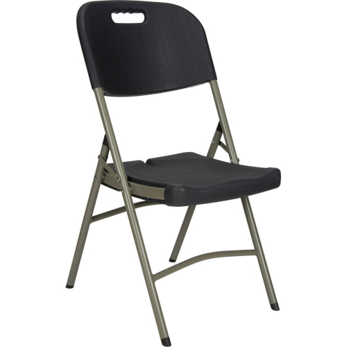 Folding Chair, Polyethylene, Black, 350 lbs. Weight Capacity Seagulf Marine Industries Inc.