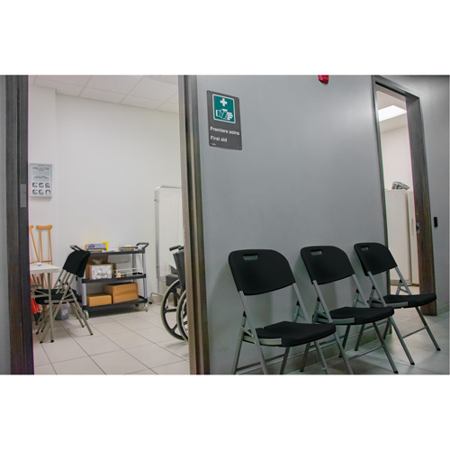Folding Chair, Polyethylene, Black, 350 lbs. Weight Capacity Seagulf Marine Industries Inc.