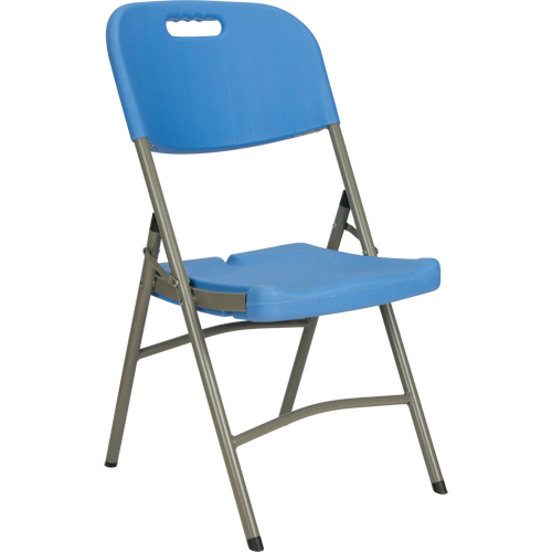 Chaise pliante, Poly&eacute;thyl&egrave;ne, Bleu, Capacit&eacute; 350 lb Seagulf Marine Industries Inc.