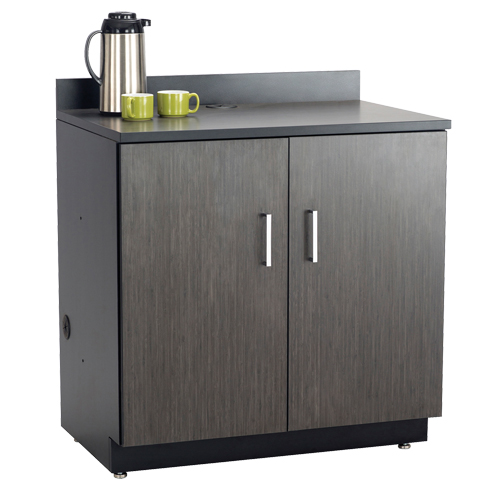 Modular Base Cabinet, Melamine, 2 Shelves, 39" H x 36" W x 25" D, Asian Night/Black Seagulf Marine Industries Inc.