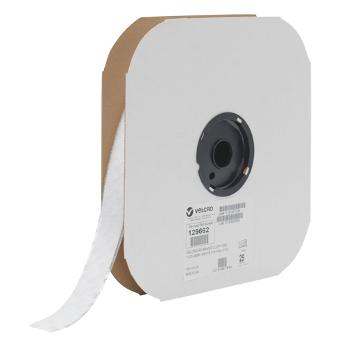 Ruban d'attaches, Boucle, 25 vg x 1", Cousu, Blanc Seagulf Marine Industries Inc.