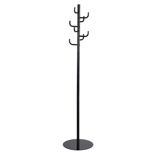 Coat Rack, 68" H, Black, 8 Hook(s) Seagulf Marine Industries Inc.