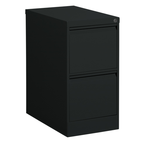 Vertical Filing Cabinet, Steel, 2 Drawers, 15-1/7" W x 25" D x 29" H, Black Seagulf Marine Industries Inc.